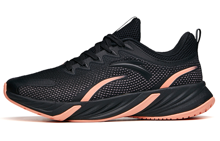 Anta Running Collection Breathable Low top Running Shoes Women’s Black Pink