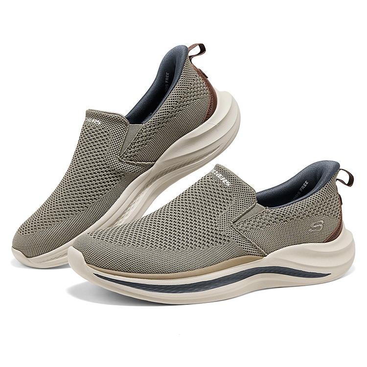 Skechers Slip Ins Abrasion Resistant, Breathable, Lightweight Low top Casual Shoes Men’s Taupe