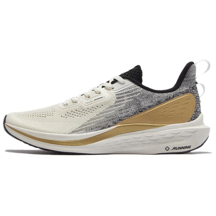 361° FlyFish Slip Resistant And Breathable Coverage Low top Casual Running Shoes Men’s White Gray Gold