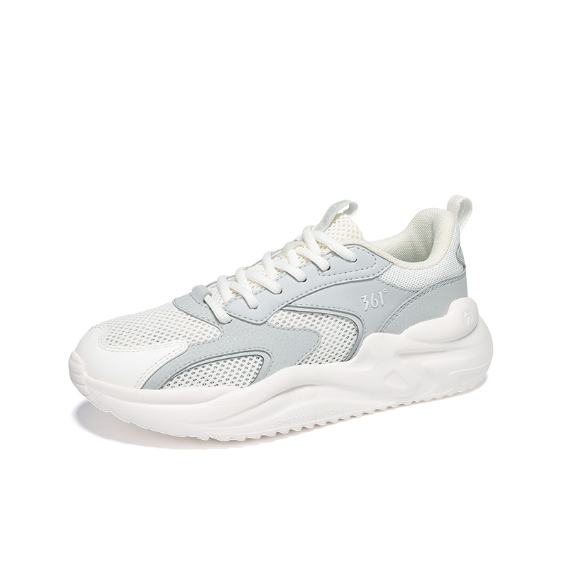 361° Abrasion Resistant, Breathable, Lightweight Low top Casual Running Shoes Women’s Feather White Photon Gray