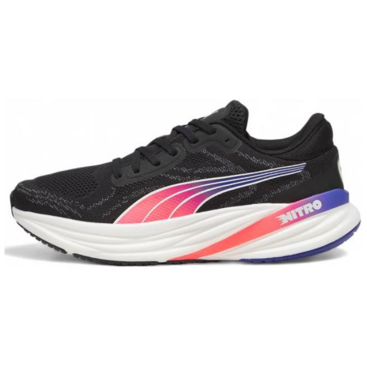 PUMA Magnify Nitro 2 Slip Resistant Abrasion Resistant Low top Casual Running Shoes Men's Black