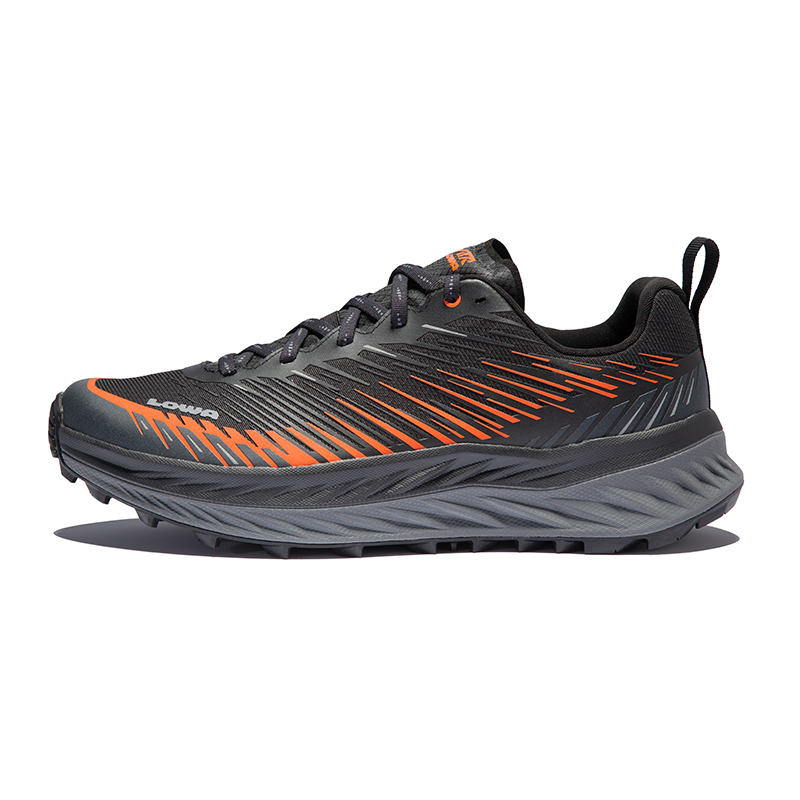Lowa Cushioning Slip Resistant Abrasion Resistant Waterproof And Breathable Low top Running Shoes Men’s Black Orange