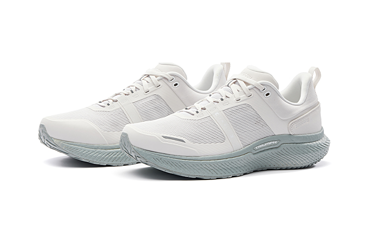 Saucony Triumph Victory Comfortable Mesh Cushioning Breathable Low top Running Shoes Unisex White Gray