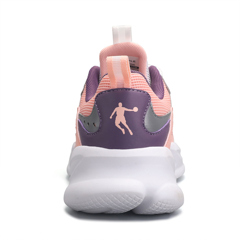 QIAODAN Comfortable Breathable And Lightweight Low top Running Shoes Women’s White Pink Purple