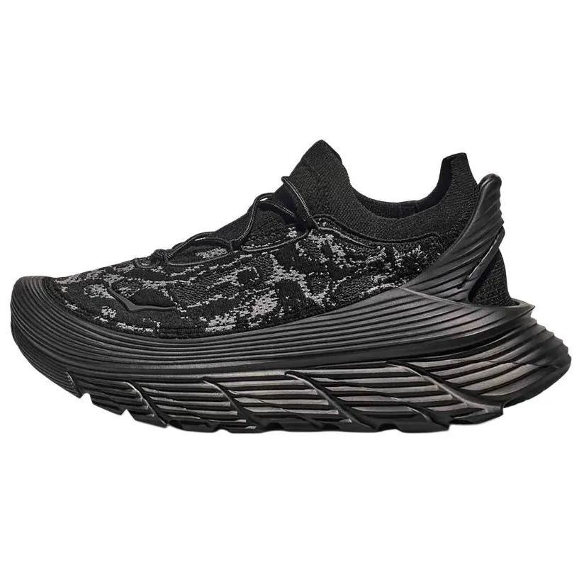 HOKA ONE ONE Restore Chukka Breathable Low top Casual City Commuting Running Shoes Unisex Black