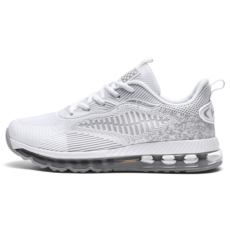 BIANSULONG Abrasion Resistant Coverage Height Increasing Low top Casual Running Shoes Men’s White