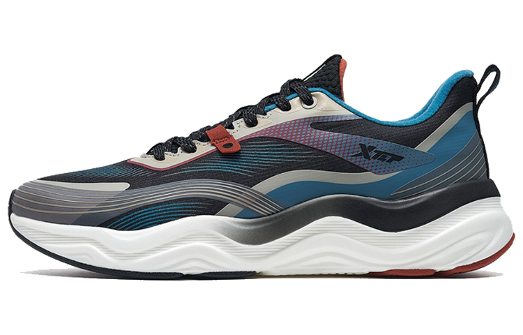 XTEP Comfortable Textile, Synthetic Leather Cushioning Slip Resistant Abrasion Resistant Rebound Low top Running Shoes
