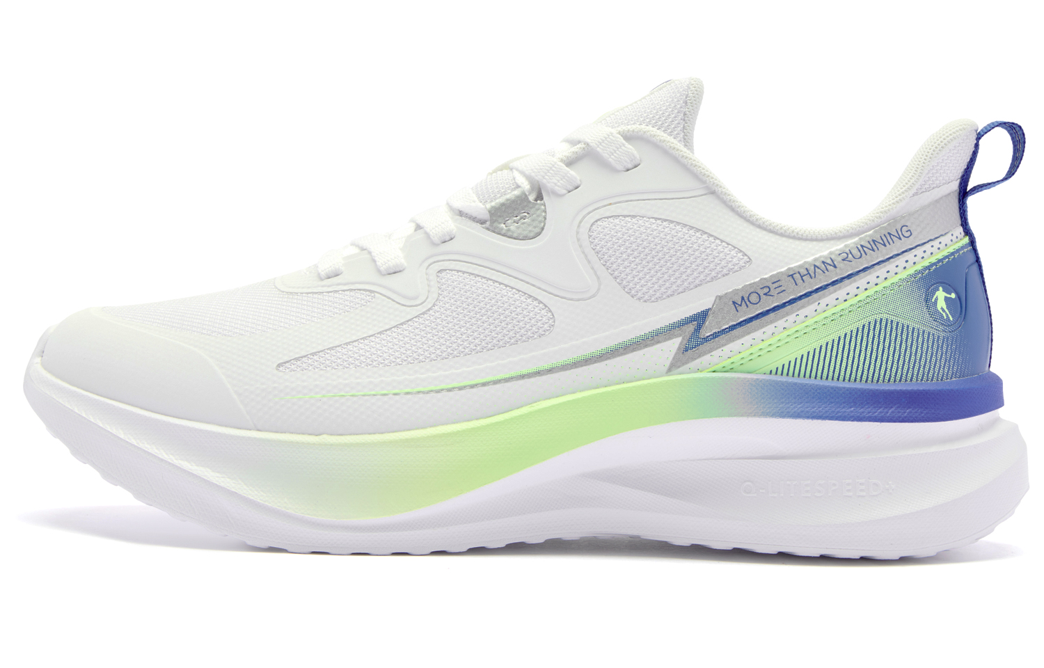QIAODAN Feiyue Running Shoes Men’s Low Top White Blue Green