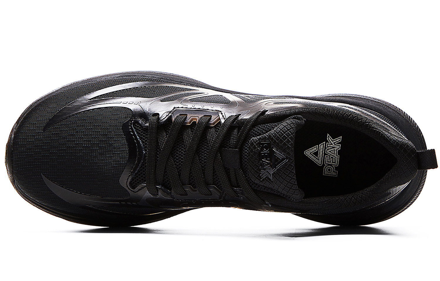 PEAK 24 Hours1.0 Cushioning Breathable Lightweight Rebound Low top Running Shoes Men’s All Black