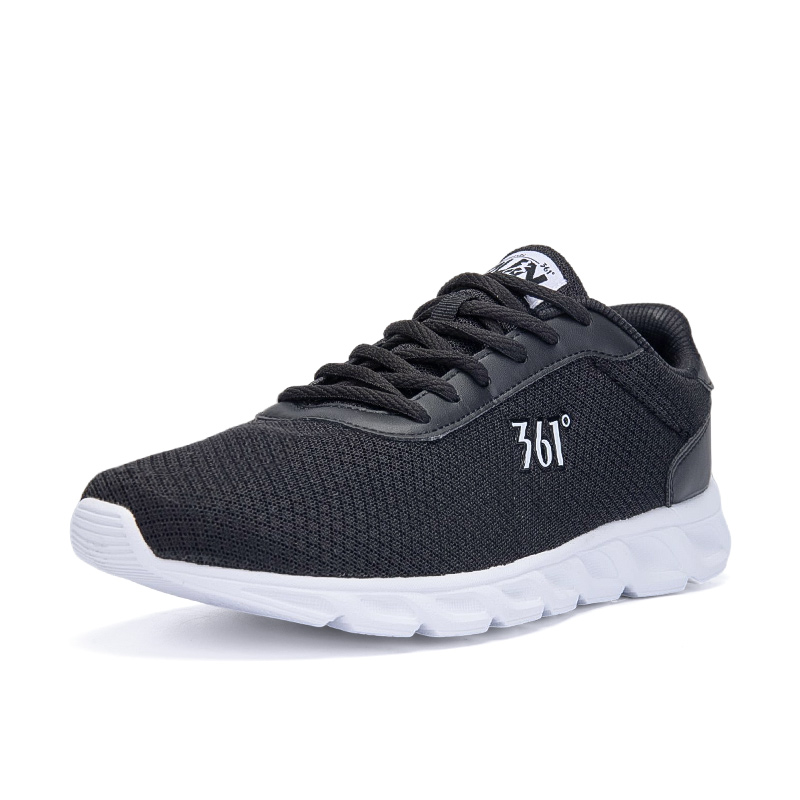 361° Cushioning Abrasion Resistant Cushioning, Wear Resistant Low top Running Shoes Men’s Black White