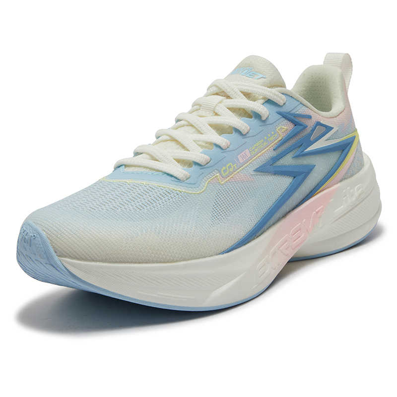 361° Breathable And Slip Resistant Low top Long Distance Running Shoes Women’s White Blue