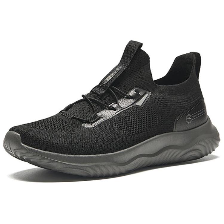 Anta Cushioning Slip Resistant Low top Running Shoes Men’s Basic Black
