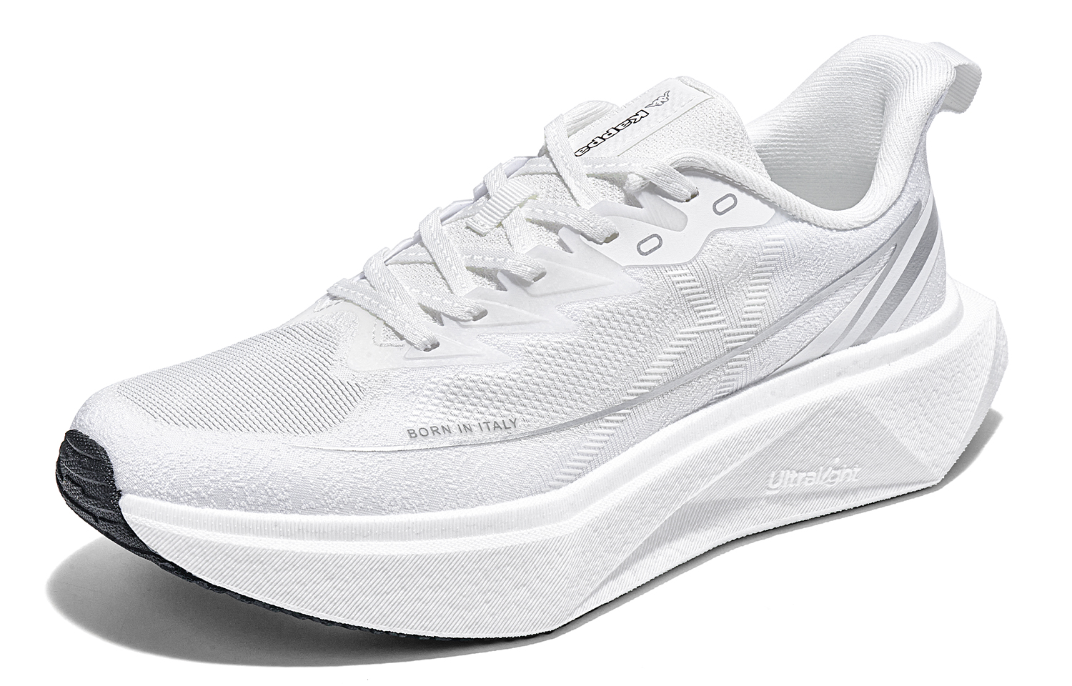 Kappa Slip Resistant Abrasion Resistant Slip Resistant Abrasion Resistant Low top Running Shoes Unisex White Silver