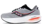 Saucony Triumph 21 Comfortable And Breathable Cushioning, Wear Resistant Low top Training Running Shoes Men's Gray