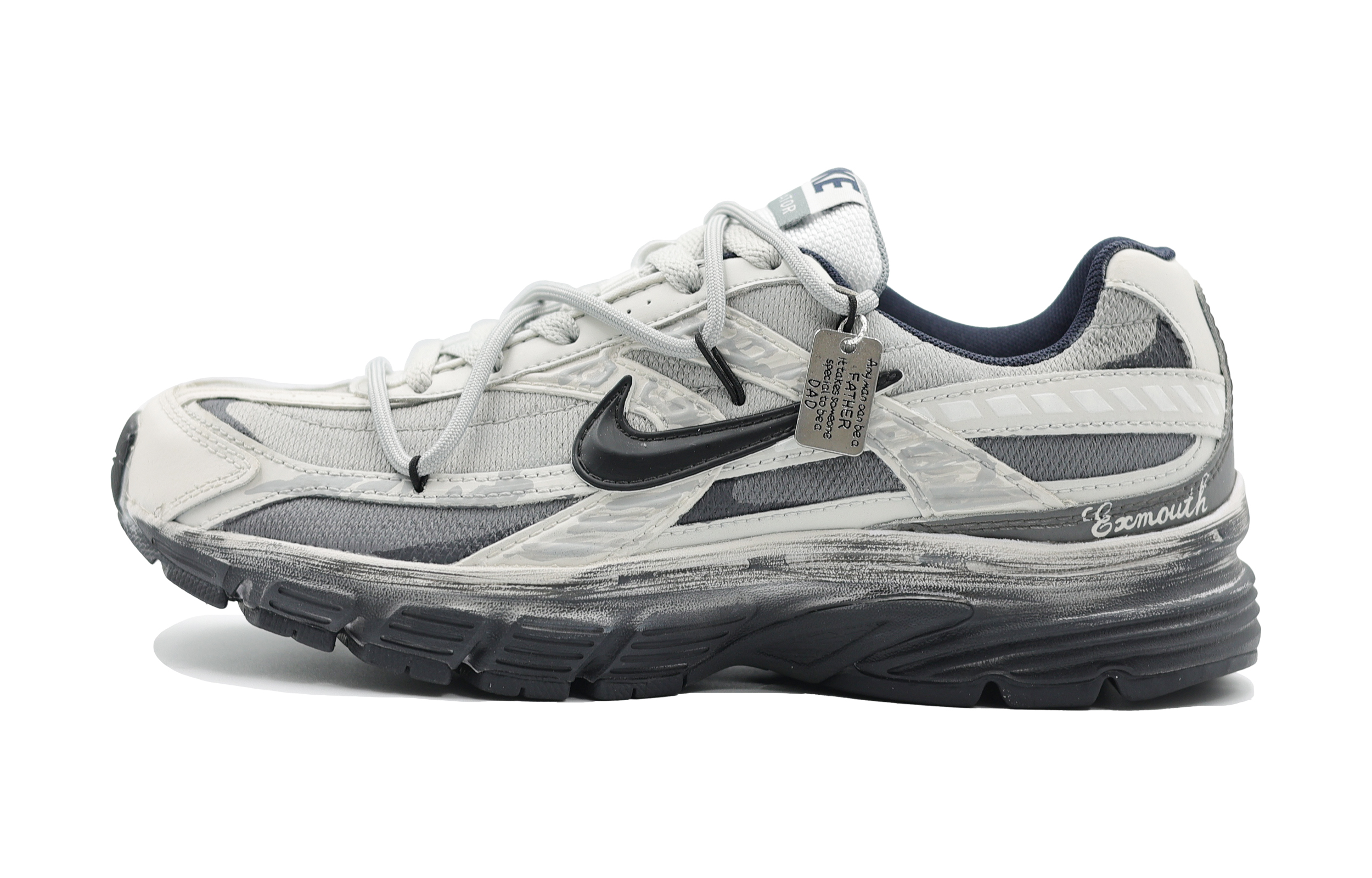 Nike Initiator Cushioning Abrasion Resistant Low top Running Shoes Men’s Light Gray Black