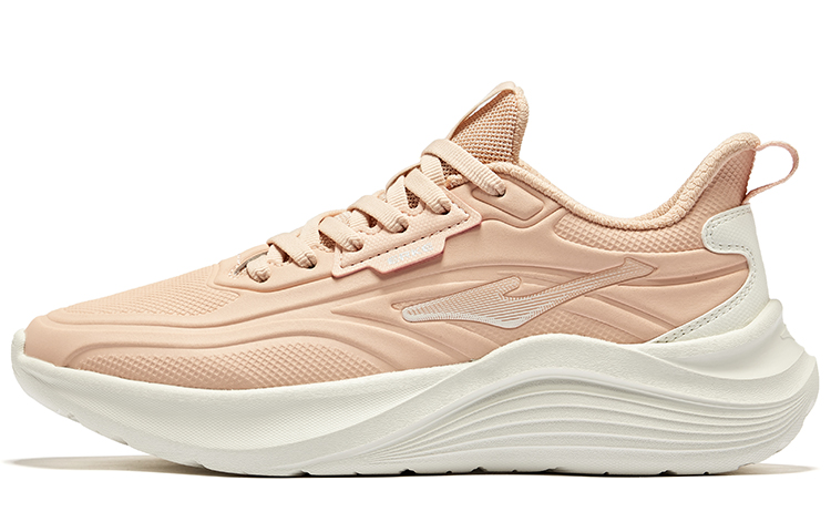 Erke Ming Ouyang Cushioning, Wear Resistant Low top Running Shoes Women’s White Peach Microcrystal