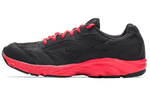 Mizuno Slip Resistant, Abrasion Resistant, Breathable Low top Running Shoes Unisex Black Red Comfortable Jogging Shoes