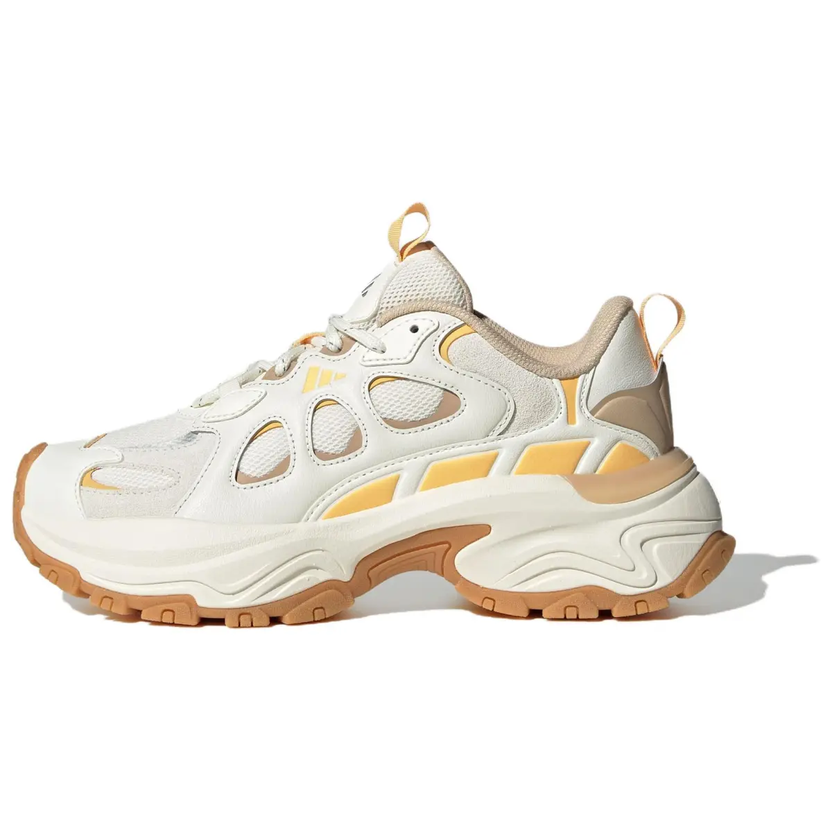 Adidas SHADOW VALLEY Cushioning, Wear Resistant Low top Chunky Sneakers Women's White Yellow