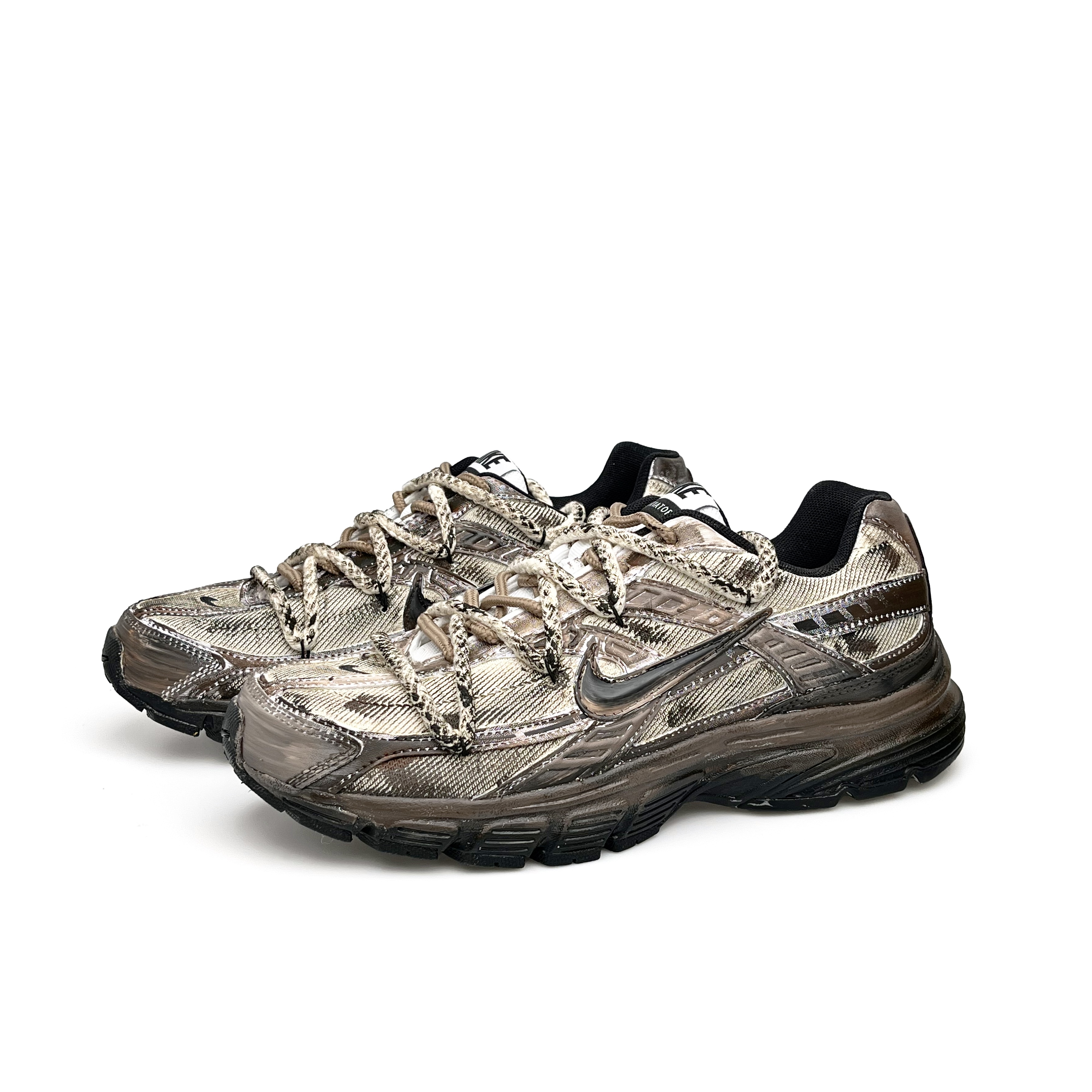 Nike Initiator Abrasion Resistant Low top Casual Physical Fitness Test & Exam Running Shoes Unisex Black Brown