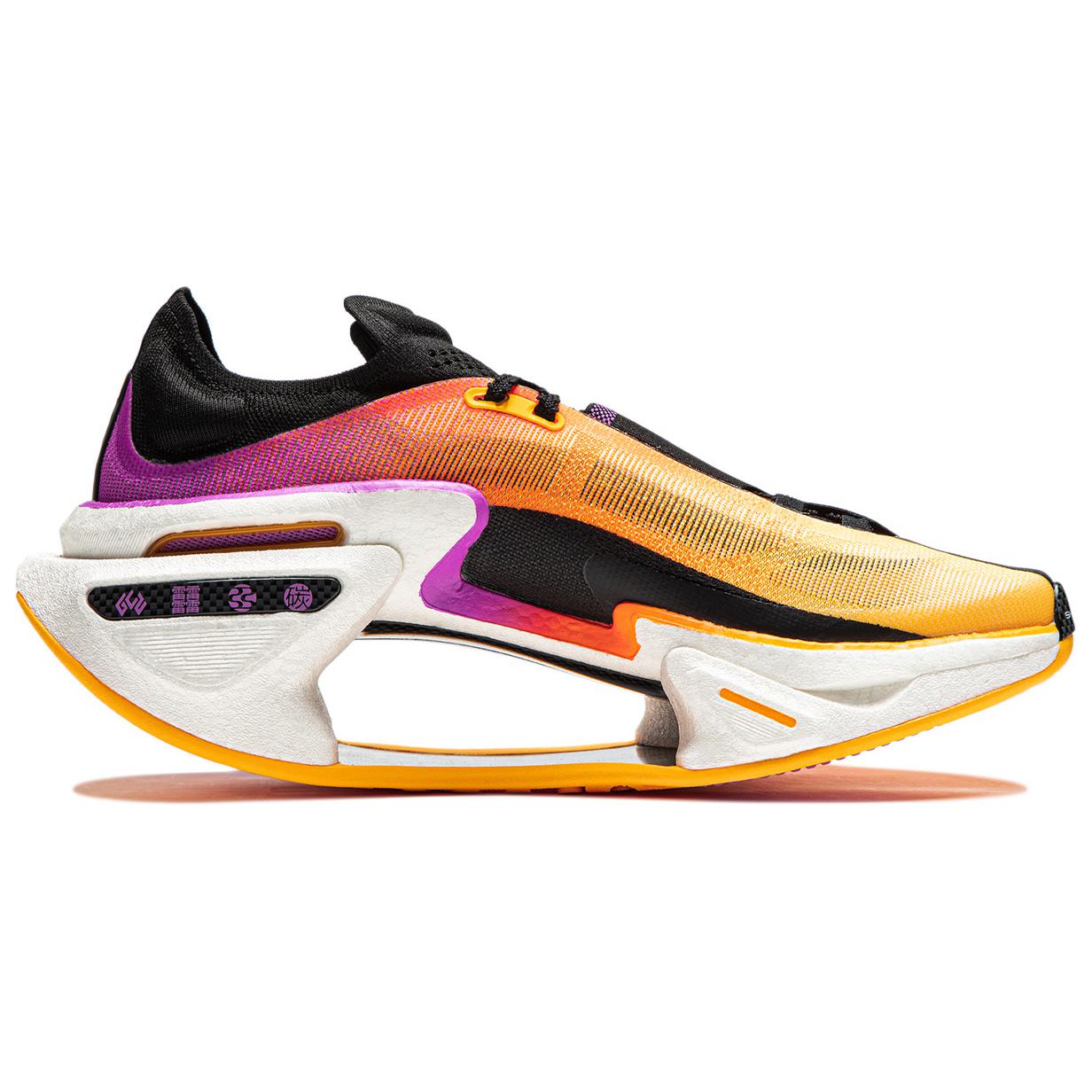 Li Ning Shadow 3.0 Cushioning Abrasion Resistant Breathable Rebound Low top Sprint Running Shoes Unisex Orange Black