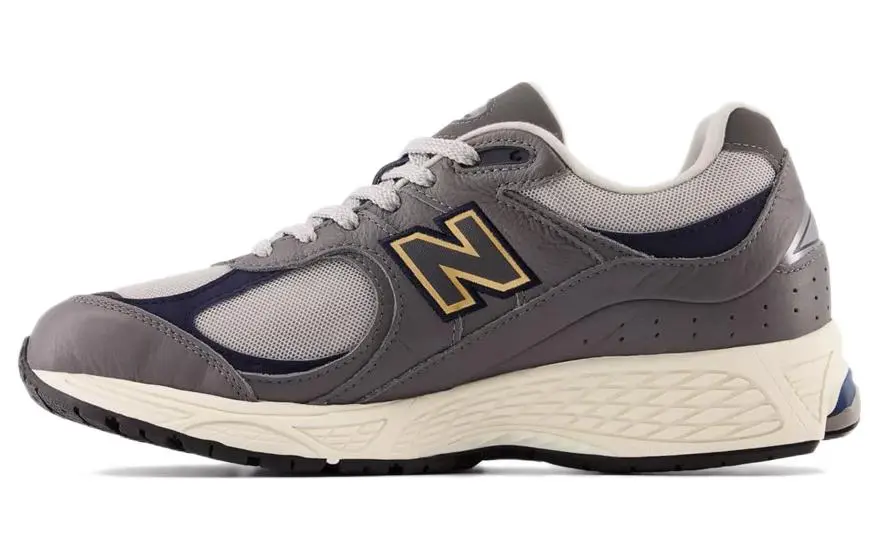 New Balance NB 2002R Vintage Textile, Leather Cushioning Abrasion Resistant Breathable Low top Running Shoes Unisex