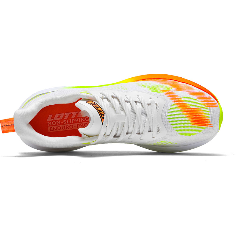 LOTTO Slip Resistant, Abrasion Resistant, Lightweight Low top Marathon Running Shoes Women’s White/Neon Green