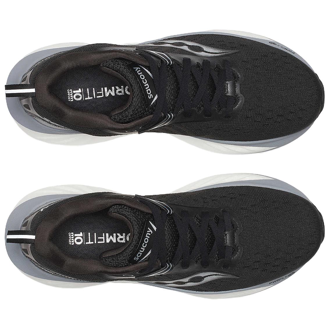 Saucony TRIUMPH 22 Slip Resistant Abrasion Resistant Low top Casual Running Shoes Women’s Black White