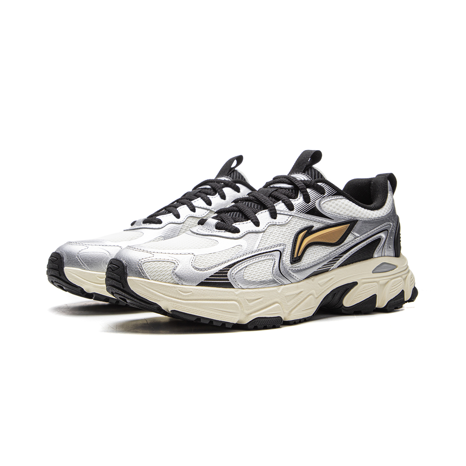 Li Ning Carefree V2 Low top Running Shoes Men’s Silver White