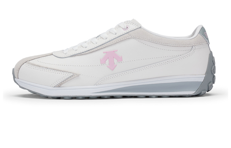 DESCENTE Cron Racer Leather Balance Rebound Balance Rebound Low top Casual Running Shoes Unisex Pink White
