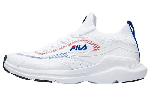 FILA Radial Fabric Cushioning Abrasion Resistant Breathable Low top Running Shoes Women's White