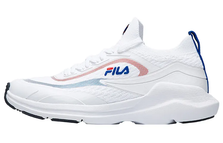 FILA Radial Fabric Cushioning Abrasion Resistant Breathable Low top Running Shoes Women's White