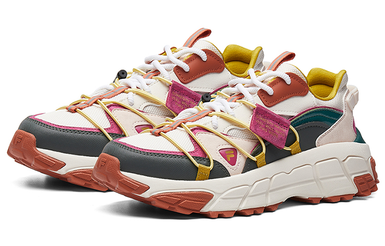 Женские кроссовки Fila FUSION Skyrunner (розово-серо-коричневые) — Розовый / серый / коричневый — фото 3