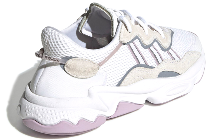 Женские кроссовки adidas originals Ozweego (бело-серо-розовые) — Белыйсерыйрозовый — фото 4