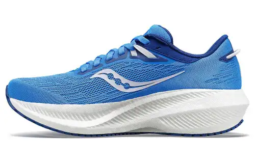 Saucony Triumph 21 Abrasion Resistant, Breathable, Lightweight Low top Running Shoes Women's Blue