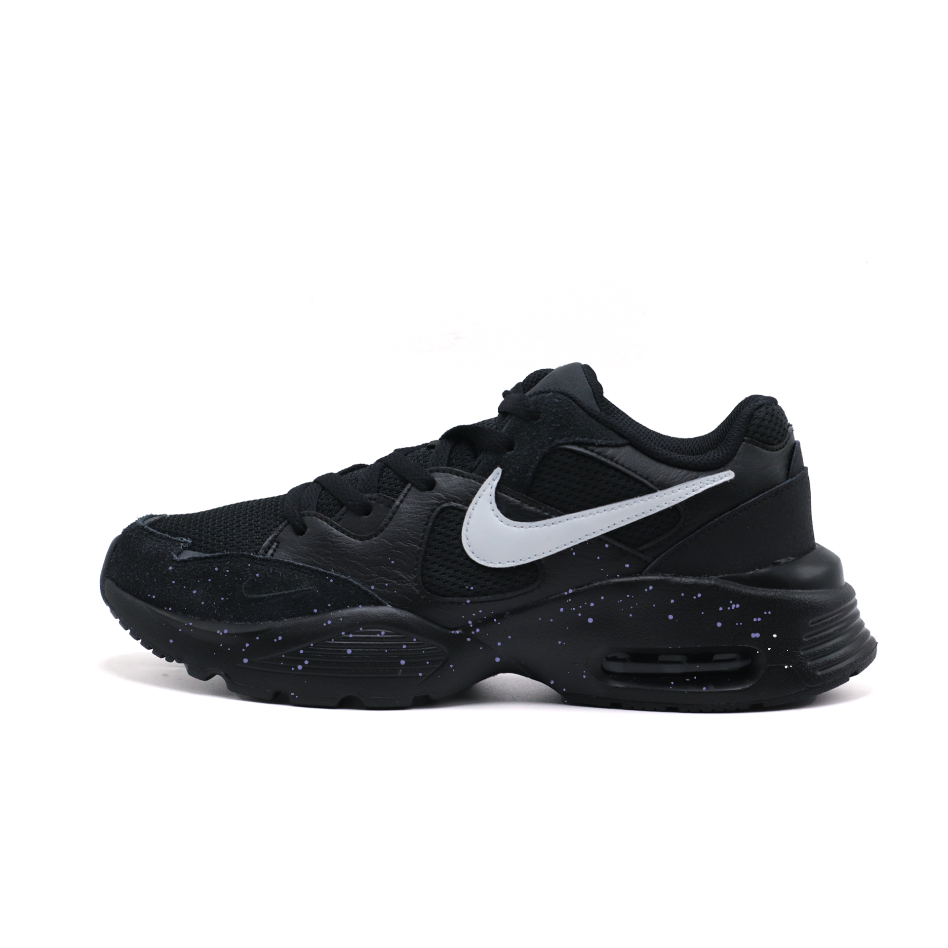 Nike Air Max Fusion Abrasion Resistant Low top Running Shoes Men’s Black White