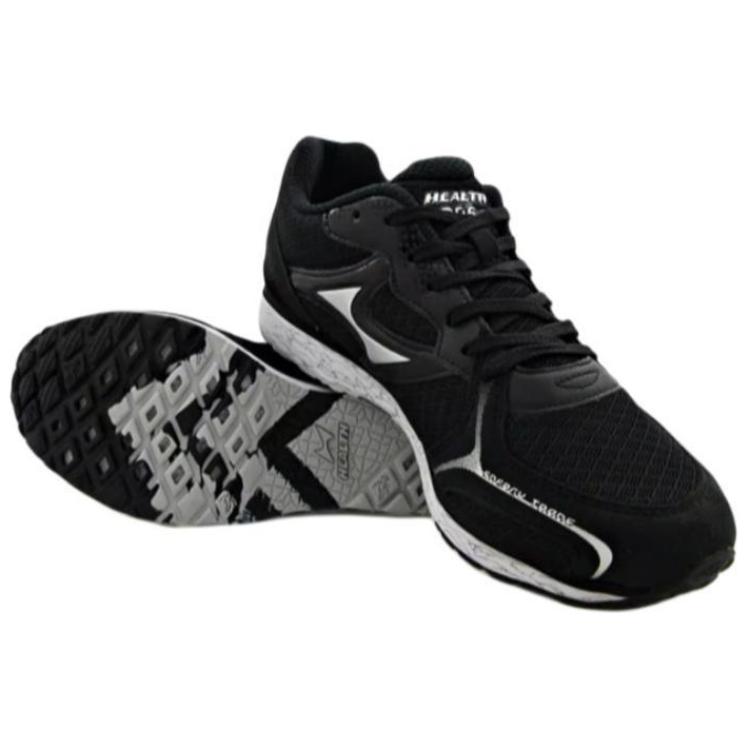 HEALTH Comfortable Cushioning Slip Resistant Running Shoes Unisex Black