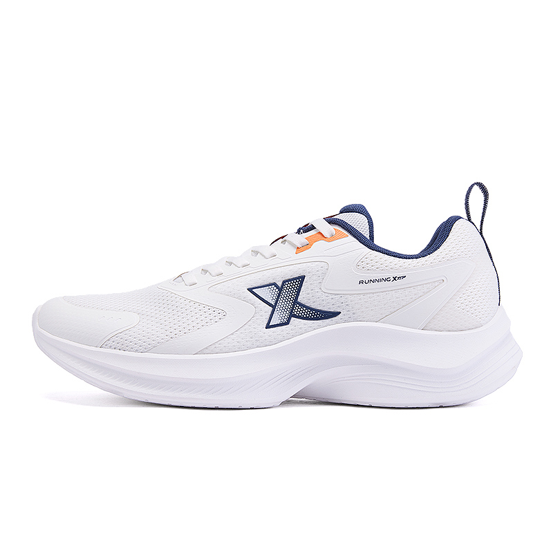 Xtep Hydrogen Wind Technology Sports Comfort Mesh Breathable Fashion Simple Shock Absorption Rebound Wear-Resistant Lightweight Non-Slip Low-top Leisure Training Physical Examination Racing Urban Commuting Track and Field Competition Running Shoes Men's Sail White Ink Blue