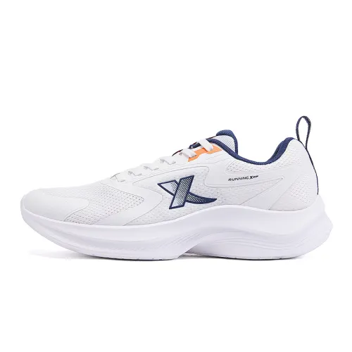 Xtep Hydrogen Wind Technology Sports Comfort Mesh Breathable Fashion Simple Shock Absorption Rebound Wear-Resistant Lightweight Non-Slip Low-top Leisure Training Physical Examination Racing Urban Commuting Track and Field Competition Running Shoes Men's Sail White Ink Blue