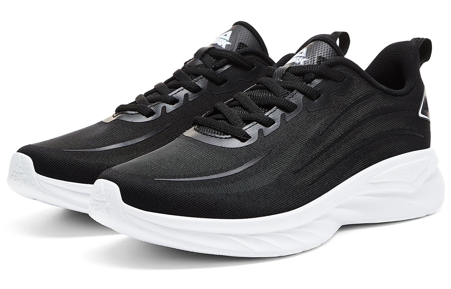 PEAK Cushioning Abrasion Resistant Breathable Slip Resistant Low top Running Shoes Women’s Black Baymax