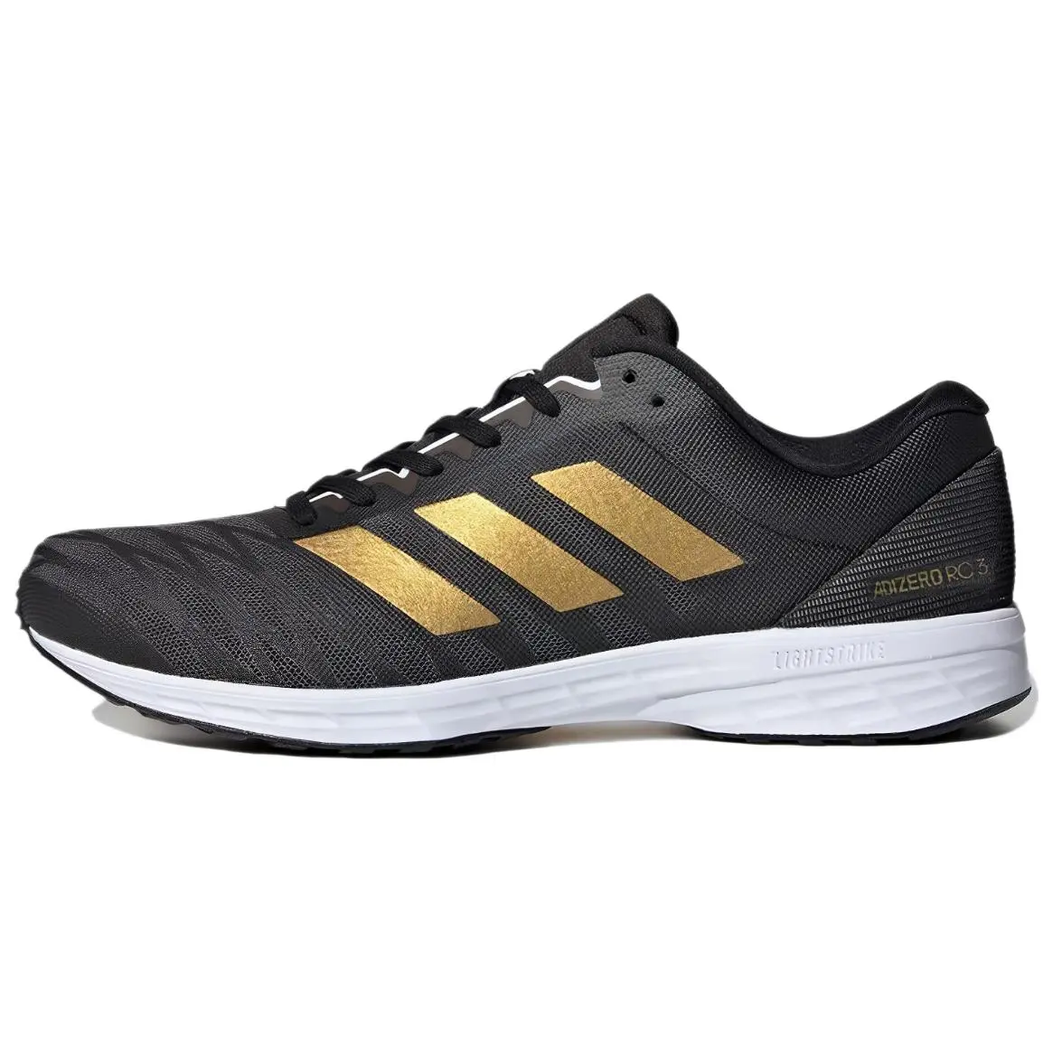 Adidas Adizero RC 3 Fabric Slip Resistant Low top Running Shoes Men's Black Gold