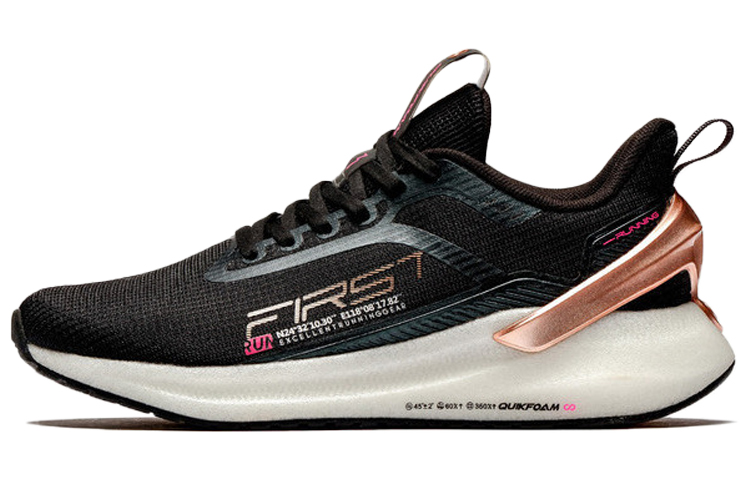 361° Breathable Low top Running Shoes Women’s Black Gold