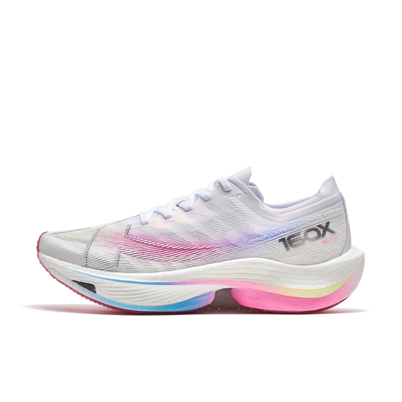 XTEP Racing 160X 5.0 Cushioning, Wear Resistant Low top Running Shoes Women’s White Peach Pink