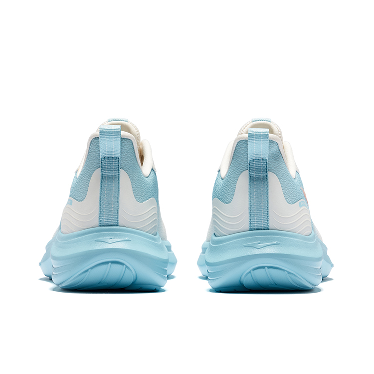 Erke Yun Yi Cushioning Breathable Rebound Low top Casual Running Shoes Men’s White Lake Blue