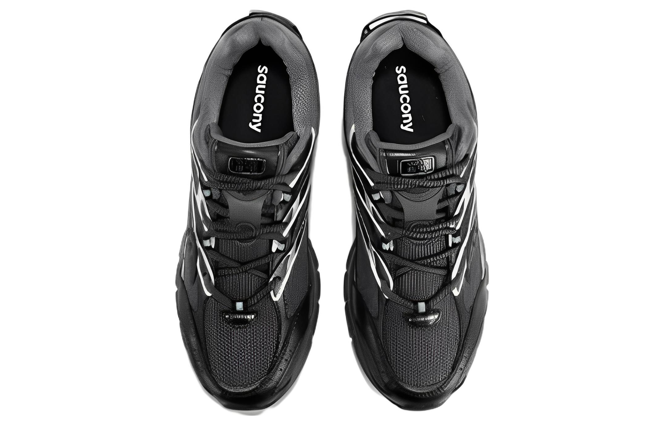 Saucony Cohesion 2K Cushioning Slip Resistant Abrasion Resistant Low top Casual Running Shoes Unisex Black Gray