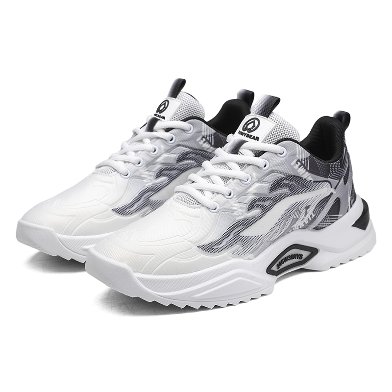 TONYBEAR Fabric Slip Resistant Abrasion Resistant Slip Resistant Abrasion Resistant Low top Sports Running Shoes Men’s