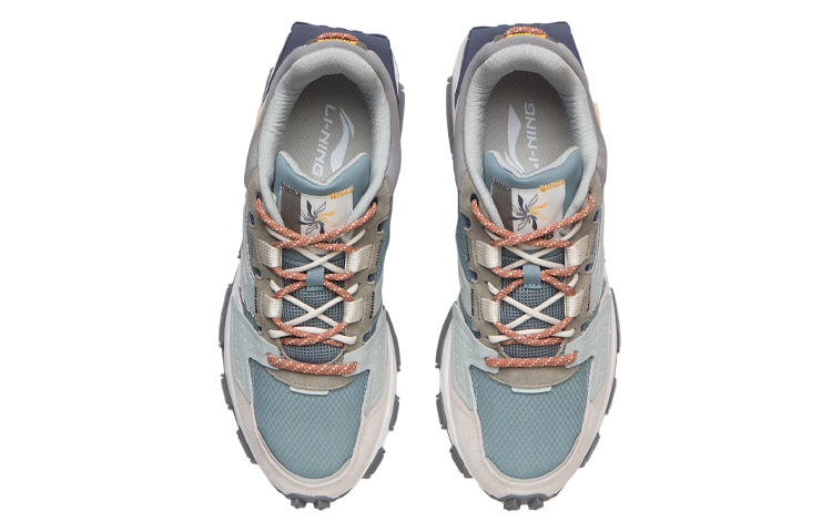 Li Ning Cloud Sword Reflective Slip Resistant Abrasion Resistant Low top Running Shoes Men’s Lead Gray Green