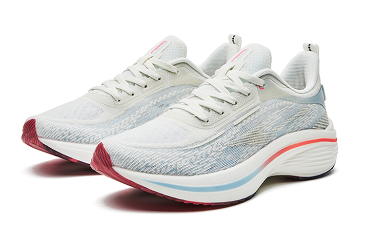 Erke Strange Bullet 3.0 Running Shoes Women’s Low Top Ivory White/Haze Light Blue