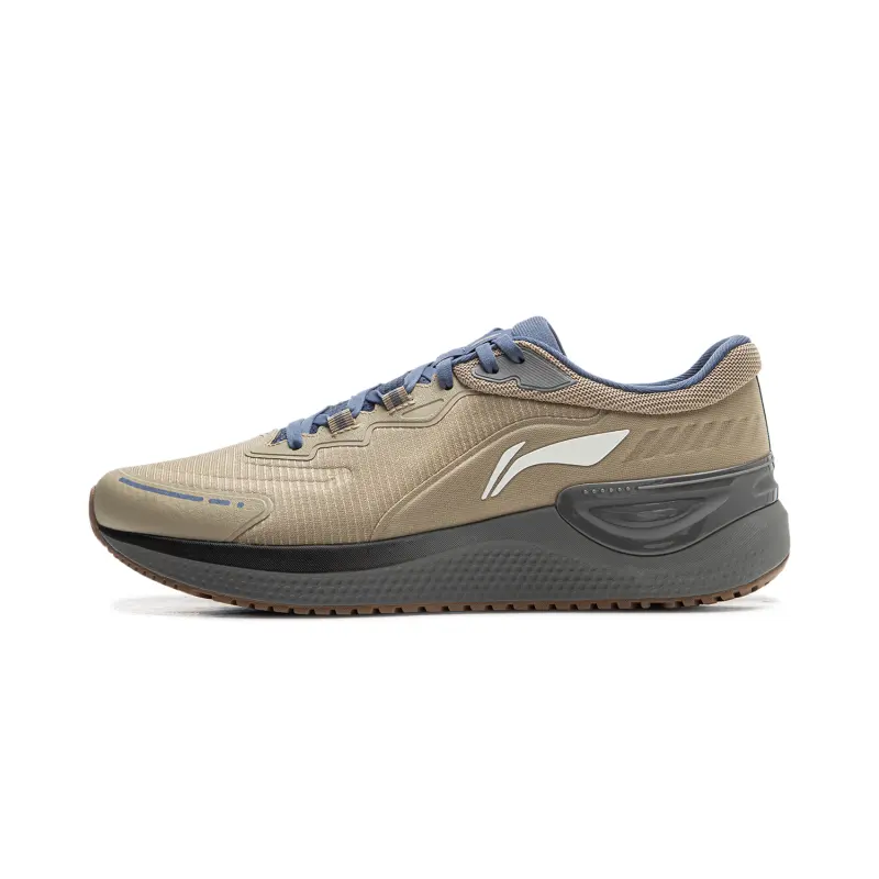 Li Ning Eazgo V2 Fabric Cushioning Abrasion Resistant Rebound Low top Running Shoes Men's Umber