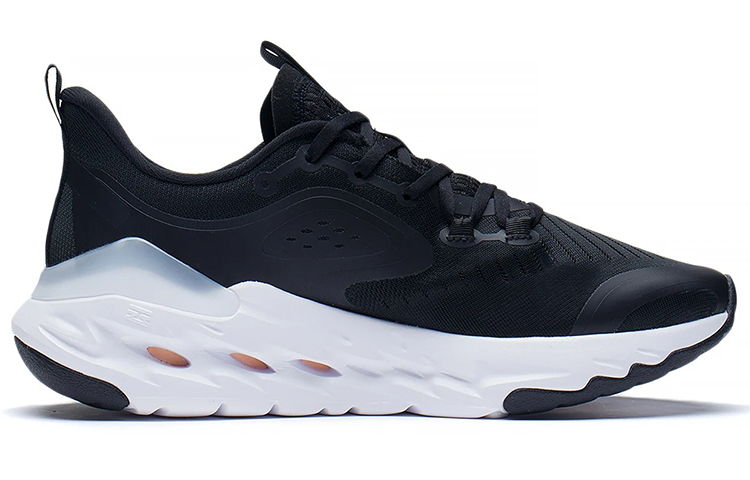 Li Ning Comfortable Cushioning Slip Resistant Abrasion Resistant Lightweight Low top Running Shoes Men’s Black