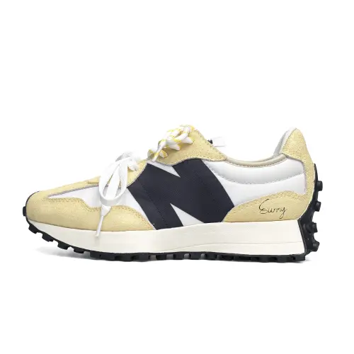 New Balance NB 327 Abrasion Resistant Abrasion Resistant Low top Casual Running Shoes Unisex White Yellow